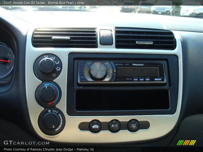 Eternal Blue Pearl / Gray 2005 Honda Civic EX Sedan