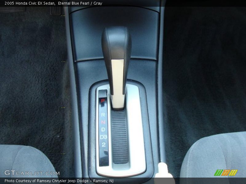 Eternal Blue Pearl / Gray 2005 Honda Civic EX Sedan