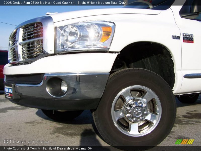 Bright White / Medium Slate Gray 2008 Dodge Ram 2500 Big Horn Quad Cab 4x4