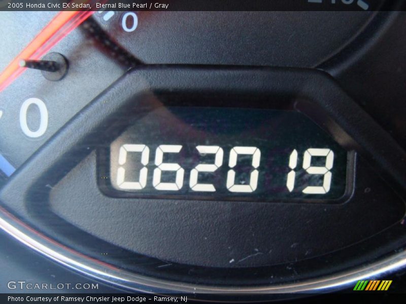 Eternal Blue Pearl / Gray 2005 Honda Civic EX Sedan