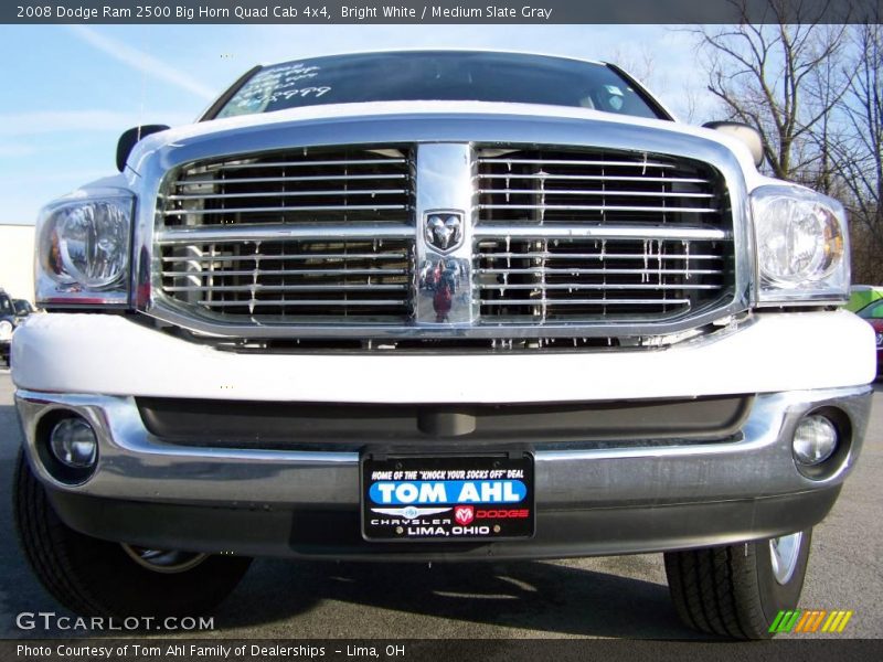 Bright White / Medium Slate Gray 2008 Dodge Ram 2500 Big Horn Quad Cab 4x4