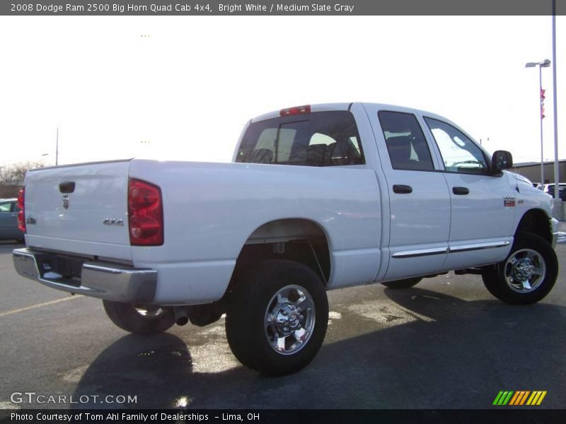 Bright White / Medium Slate Gray 2008 Dodge Ram 2500 Big Horn Quad Cab 4x4