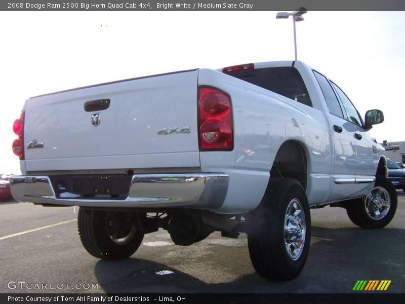 Bright White / Medium Slate Gray 2008 Dodge Ram 2500 Big Horn Quad Cab 4x4