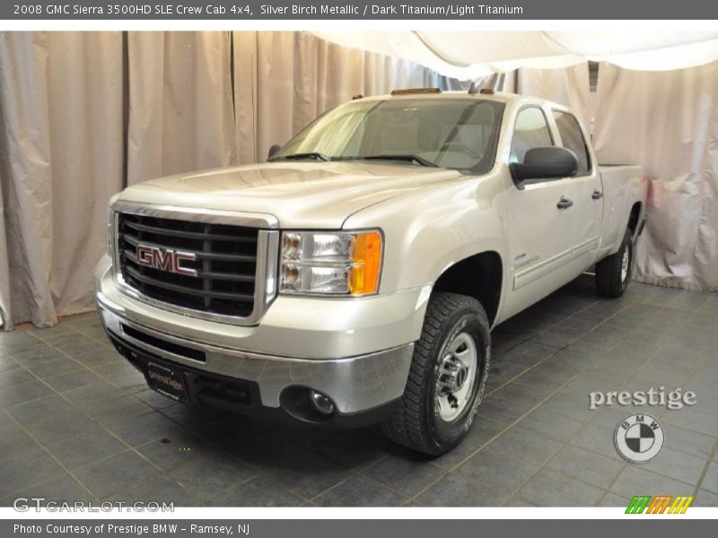 Silver Birch Metallic / Dark Titanium/Light Titanium 2008 GMC Sierra 3500HD SLE Crew Cab 4x4