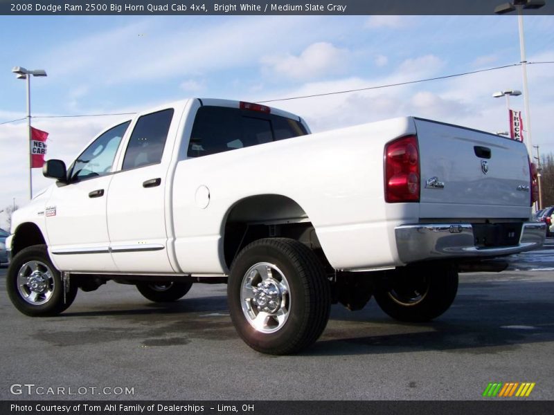 Bright White / Medium Slate Gray 2008 Dodge Ram 2500 Big Horn Quad Cab 4x4