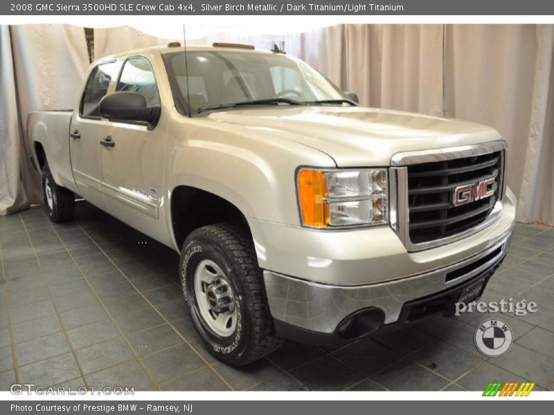 Silver Birch Metallic / Dark Titanium/Light Titanium 2008 GMC Sierra 3500HD SLE Crew Cab 4x4