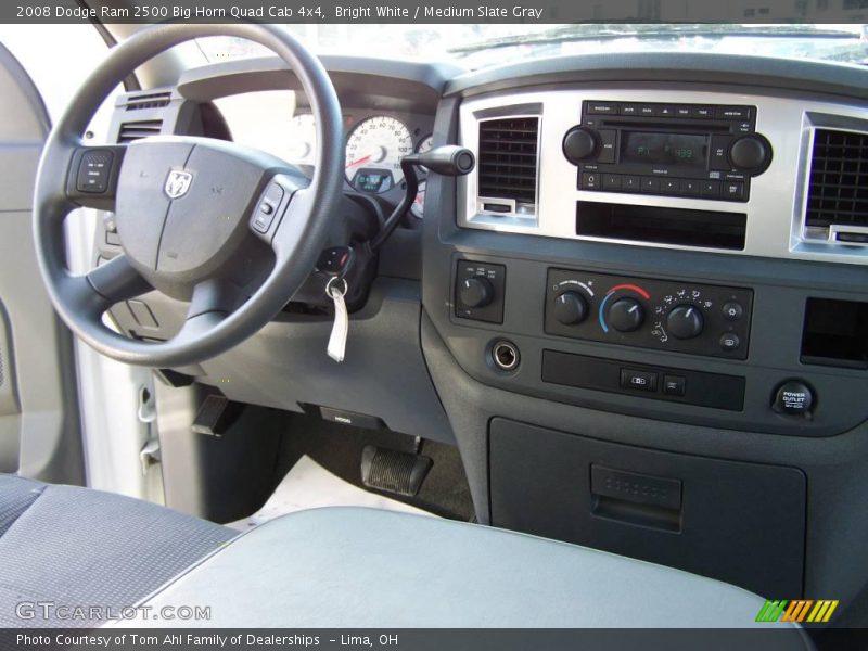 Bright White / Medium Slate Gray 2008 Dodge Ram 2500 Big Horn Quad Cab 4x4