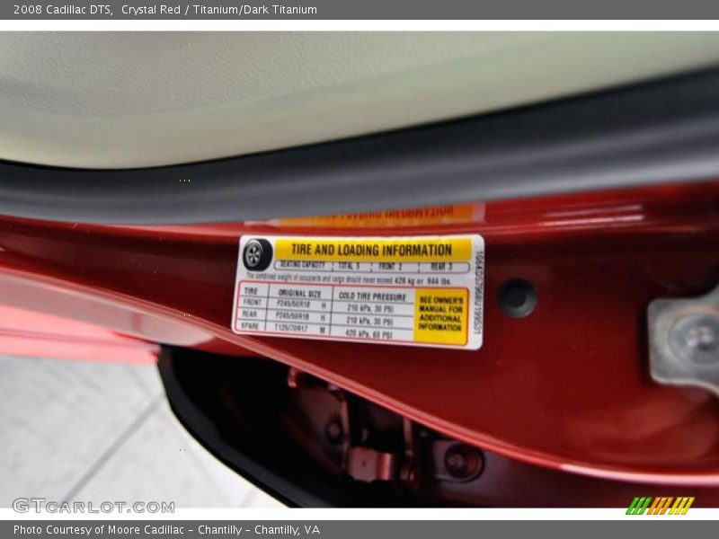 Crystal Red / Titanium/Dark Titanium 2008 Cadillac DTS