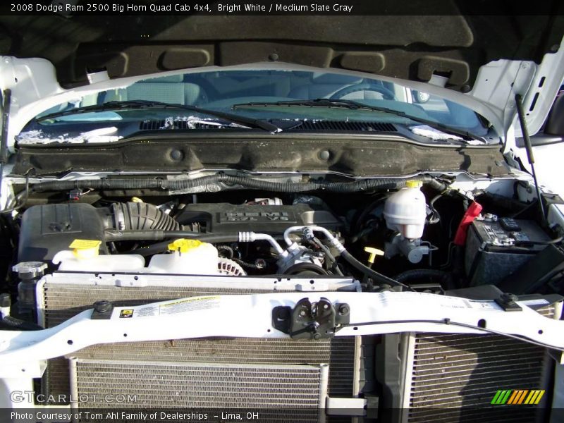 Bright White / Medium Slate Gray 2008 Dodge Ram 2500 Big Horn Quad Cab 4x4