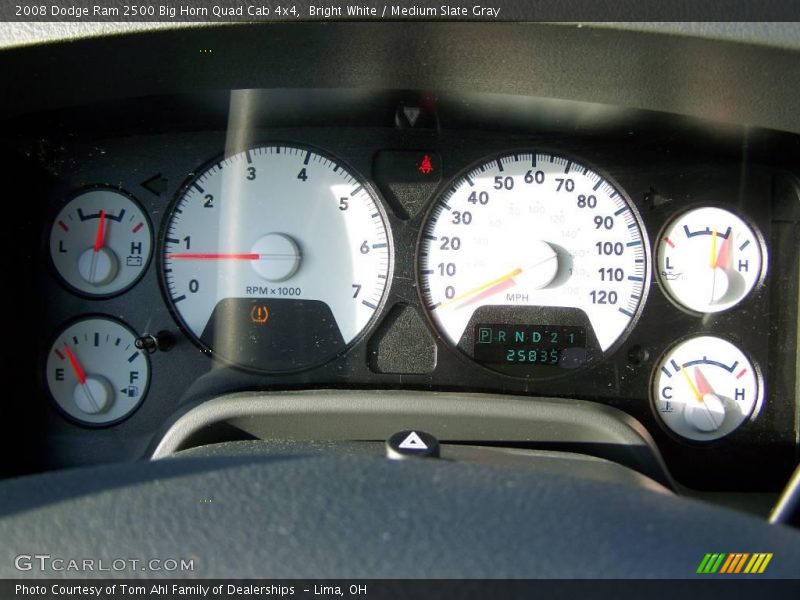 Bright White / Medium Slate Gray 2008 Dodge Ram 2500 Big Horn Quad Cab 4x4