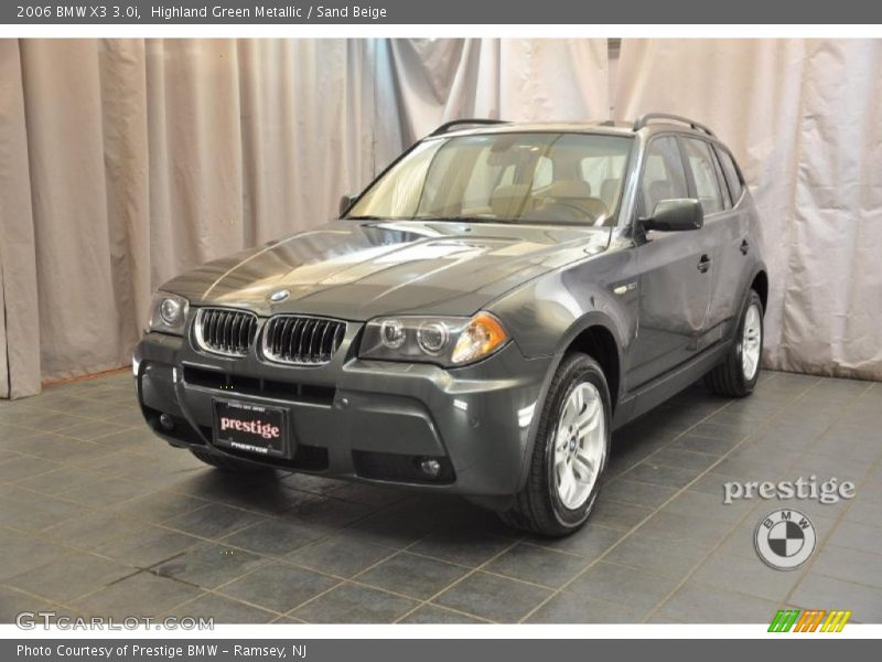 Highland Green Metallic / Sand Beige 2006 BMW X3 3.0i