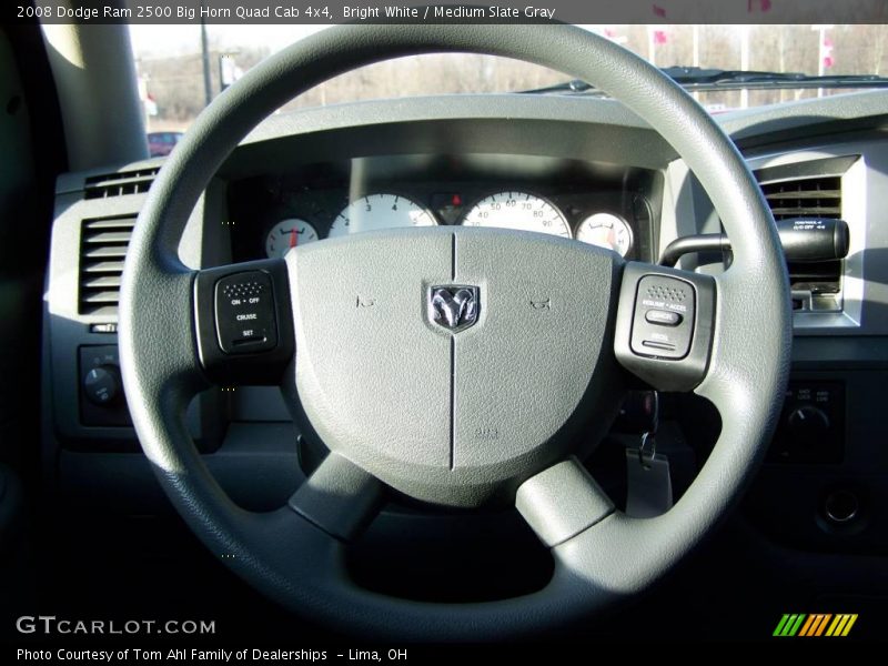 Bright White / Medium Slate Gray 2008 Dodge Ram 2500 Big Horn Quad Cab 4x4