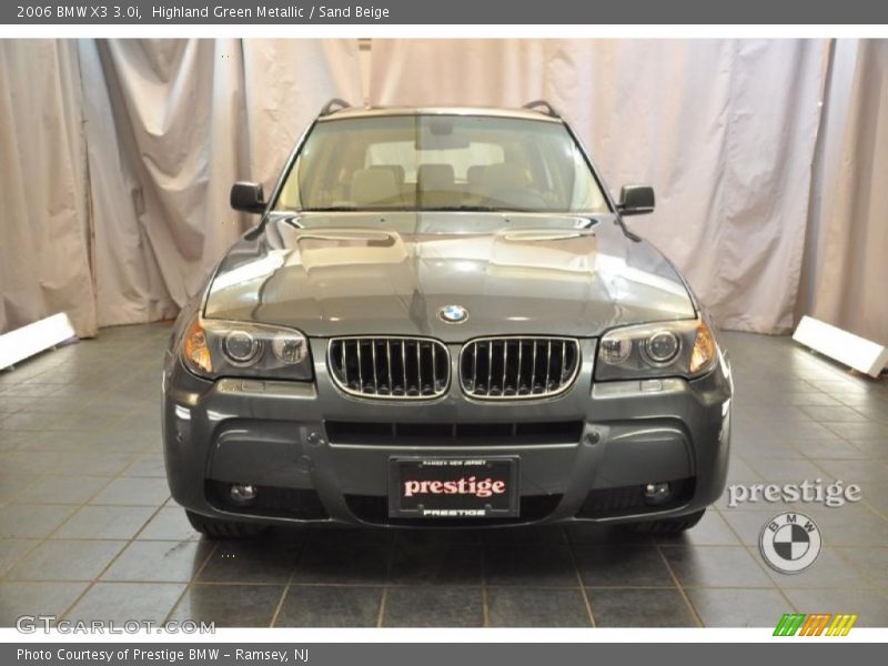 Highland Green Metallic / Sand Beige 2006 BMW X3 3.0i