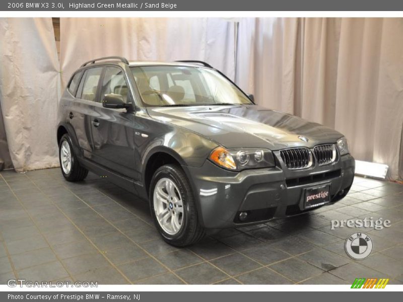 Highland Green Metallic / Sand Beige 2006 BMW X3 3.0i
