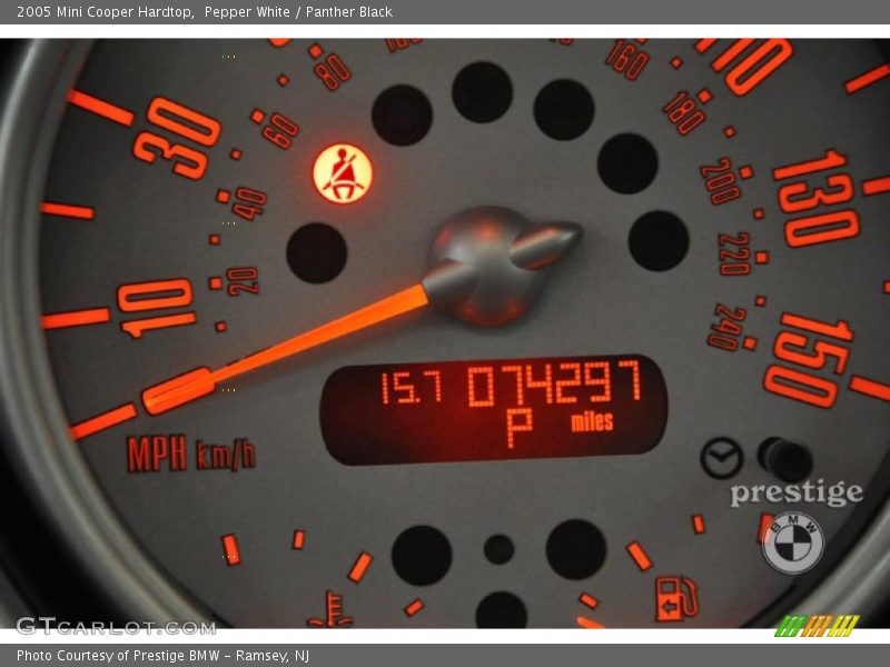 Pepper White / Panther Black 2005 Mini Cooper Hardtop