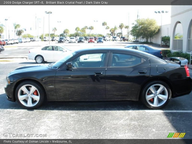 Brilliant Black Crystal Pearl / Dark Slate Gray 2009 Dodge Charger SRT-8