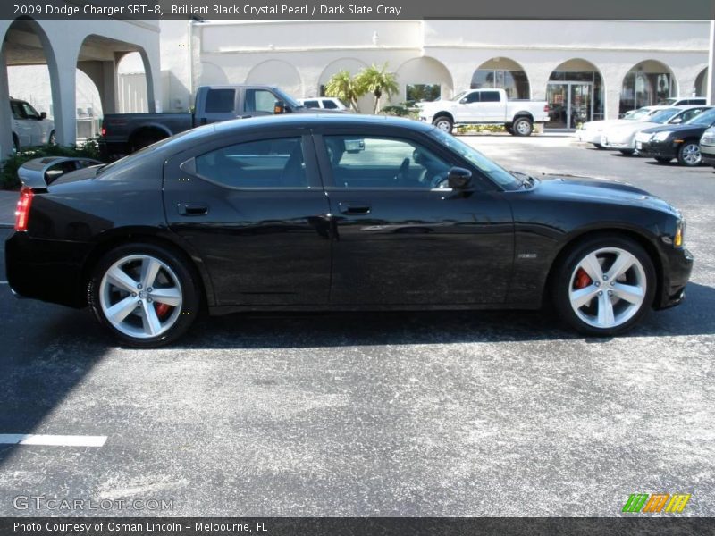 Brilliant Black Crystal Pearl / Dark Slate Gray 2009 Dodge Charger SRT-8