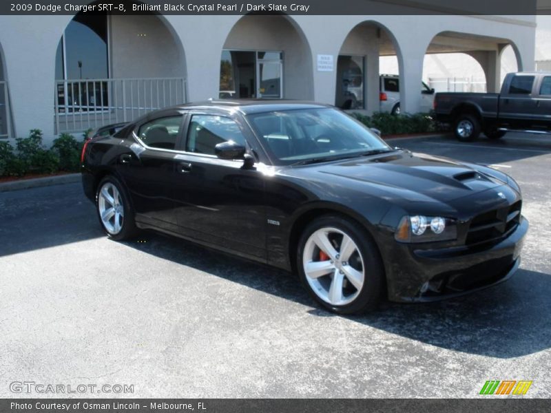 Brilliant Black Crystal Pearl / Dark Slate Gray 2009 Dodge Charger SRT-8