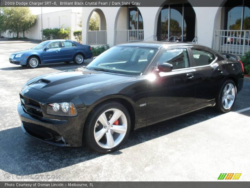 Brilliant Black Crystal Pearl / Dark Slate Gray 2009 Dodge Charger SRT-8