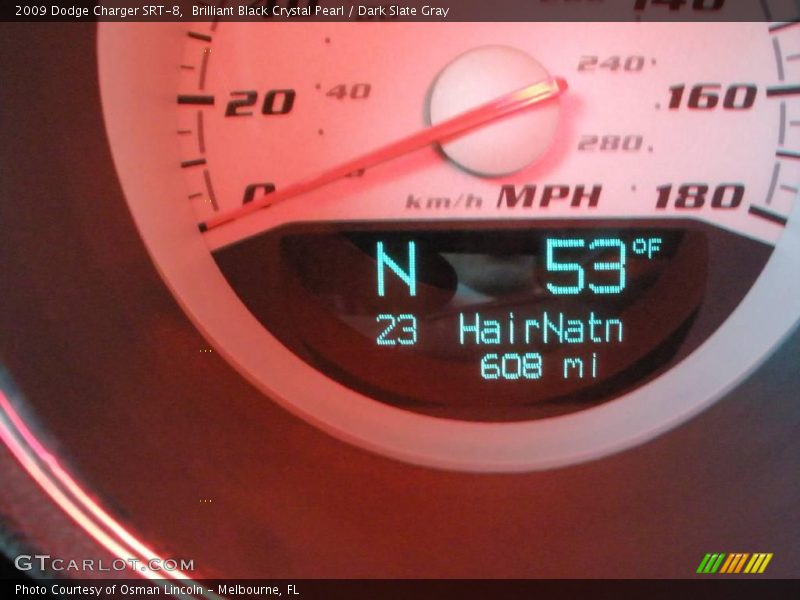 Brilliant Black Crystal Pearl / Dark Slate Gray 2009 Dodge Charger SRT-8