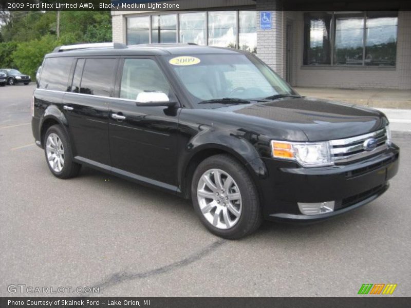 Black / Medium Light Stone 2009 Ford Flex Limited AWD