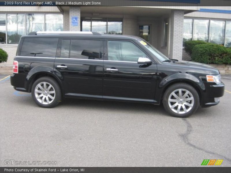 Black / Medium Light Stone 2009 Ford Flex Limited AWD