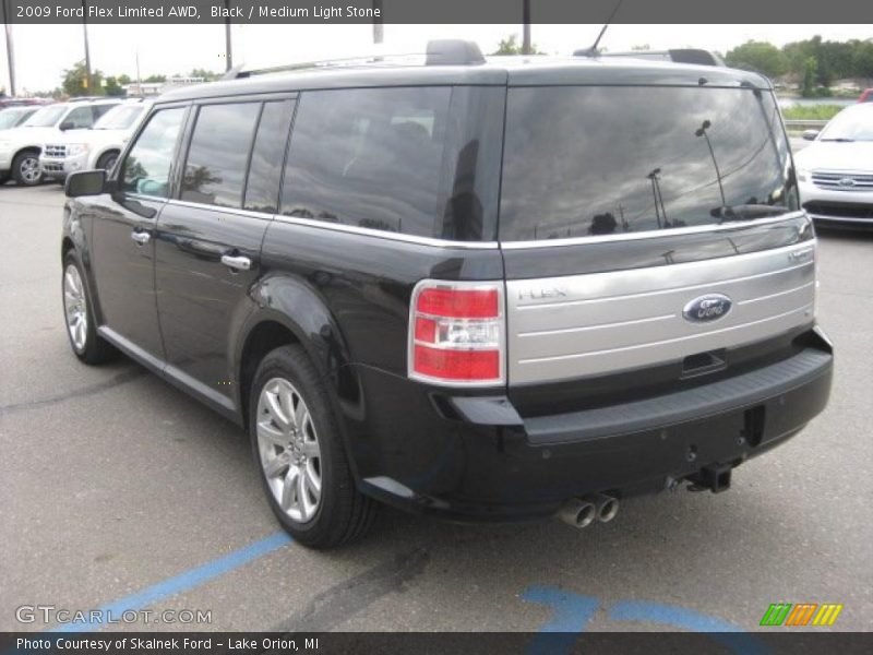 Black / Medium Light Stone 2009 Ford Flex Limited AWD