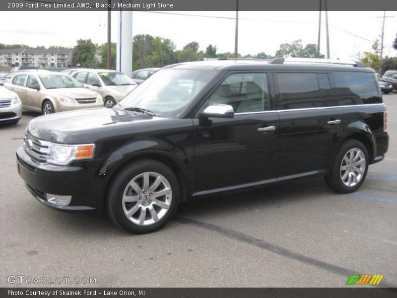 Black / Medium Light Stone 2009 Ford Flex Limited AWD