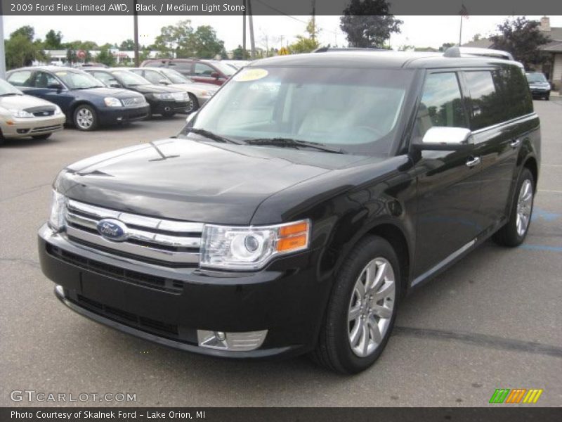 Black / Medium Light Stone 2009 Ford Flex Limited AWD