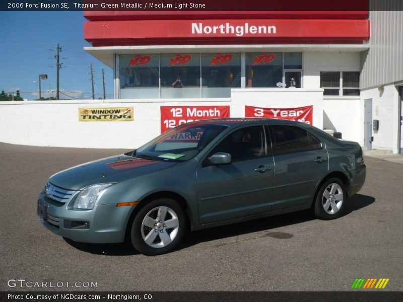 Titanium Green Metallic / Medium Light Stone 2006 Ford Fusion SE