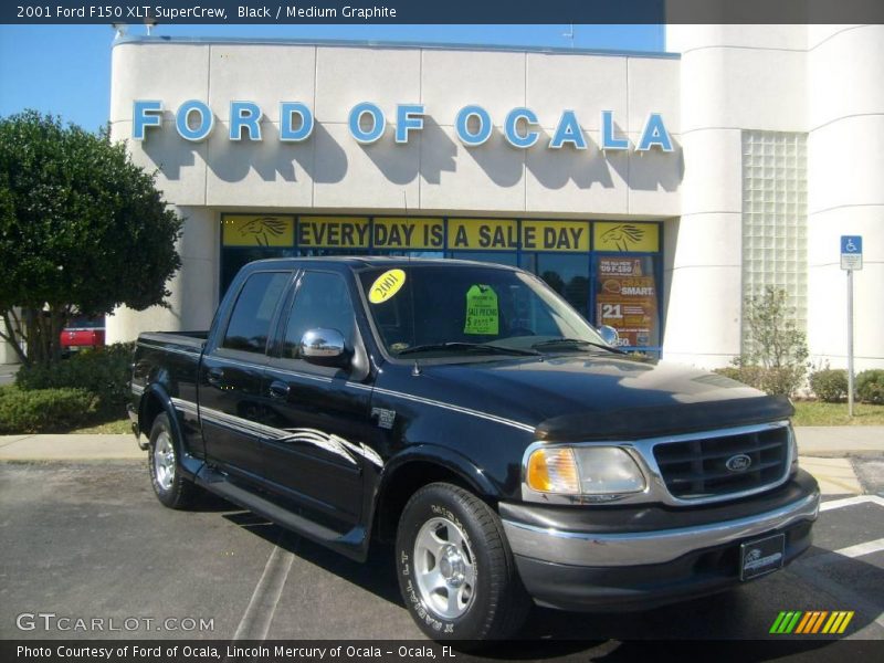 Black / Medium Graphite 2001 Ford F150 XLT SuperCrew