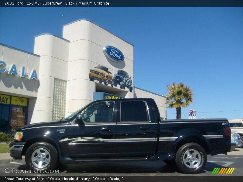 Black / Medium Graphite 2001 Ford F150 XLT SuperCrew