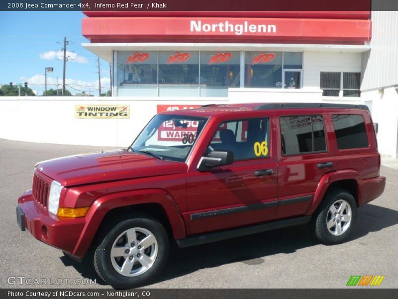 Inferno Red Pearl / Khaki 2006 Jeep Commander 4x4