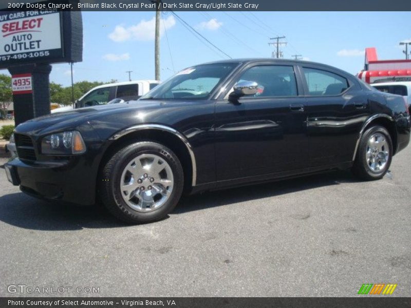 Brilliant Black Crystal Pearl / Dark Slate Gray/Light Slate Gray 2007 Dodge Charger