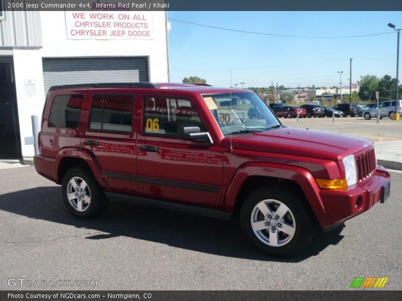 Inferno Red Pearl / Khaki 2006 Jeep Commander 4x4