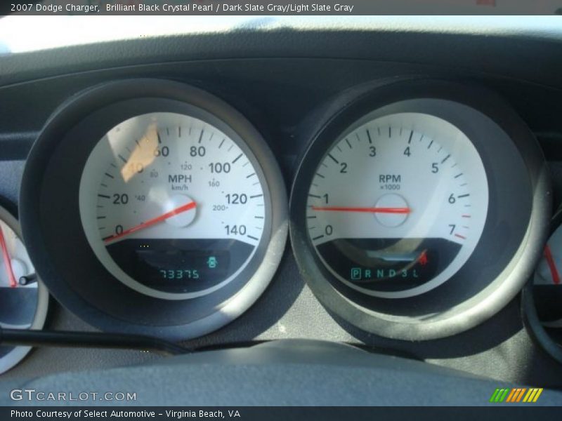 Brilliant Black Crystal Pearl / Dark Slate Gray/Light Slate Gray 2007 Dodge Charger