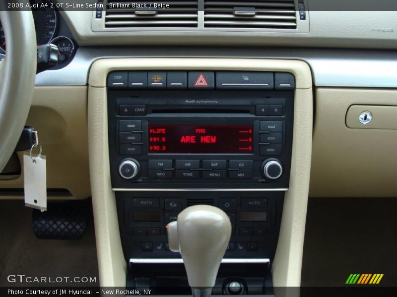 Brilliant Black / Beige 2008 Audi A4 2.0T S-Line Sedan