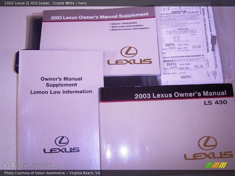 Crystal White / Ivory 2003 Lexus LS 430 Sedan