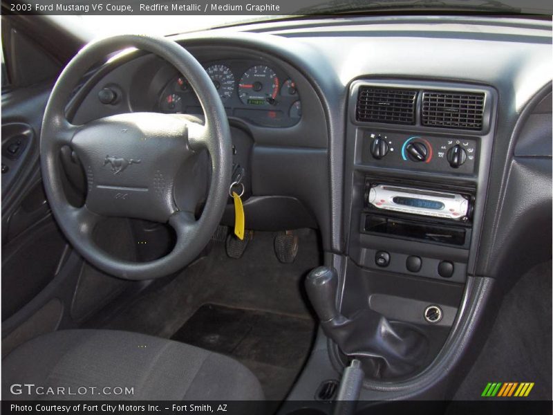 Redfire Metallic / Medium Graphite 2003 Ford Mustang V6 Coupe