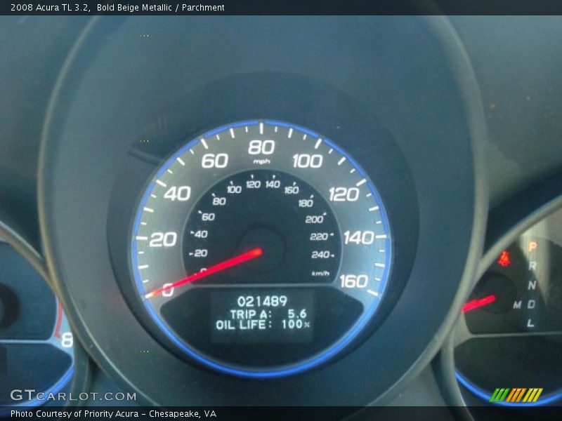 Bold Beige Metallic / Parchment 2008 Acura TL 3.2