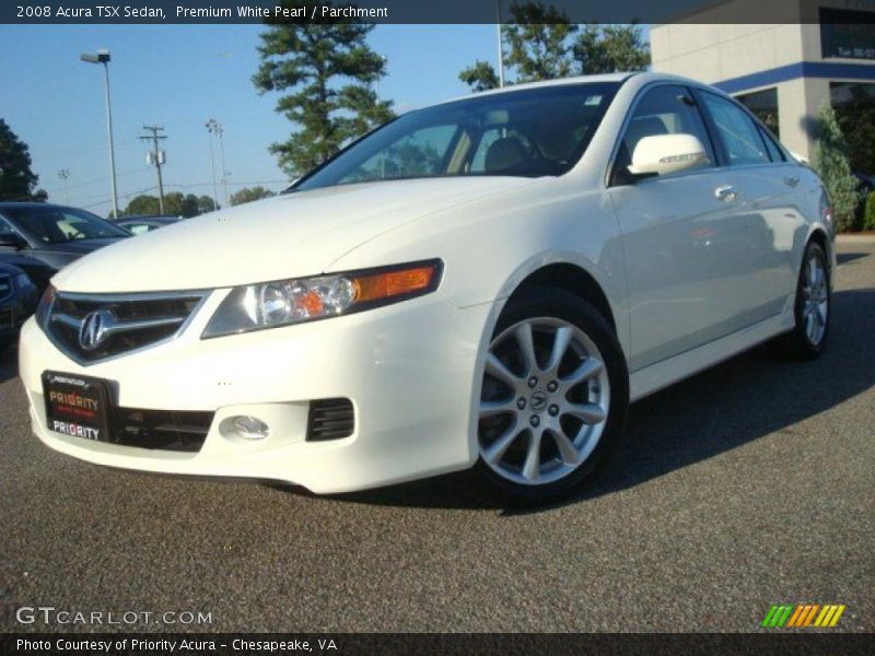 Premium White Pearl / Parchment 2008 Acura TSX Sedan