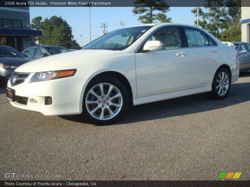 Premium White Pearl / Parchment 2008 Acura TSX Sedan