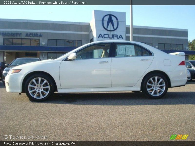 Premium White Pearl / Parchment 2008 Acura TSX Sedan