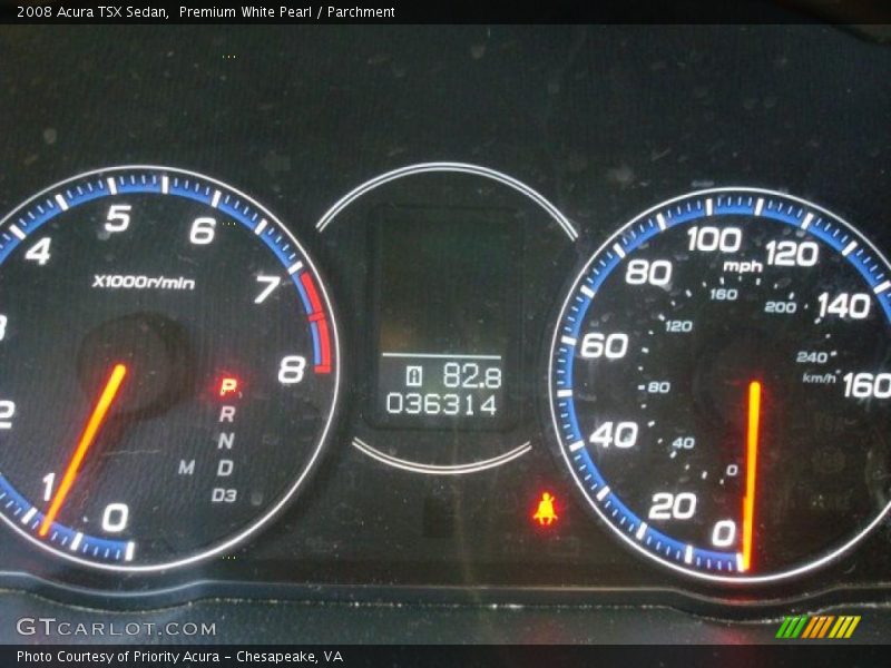 Premium White Pearl / Parchment 2008 Acura TSX Sedan