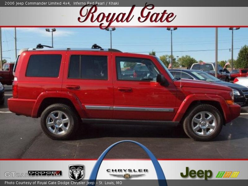 Inferno Red Pearl / Khaki 2006 Jeep Commander Limited 4x4