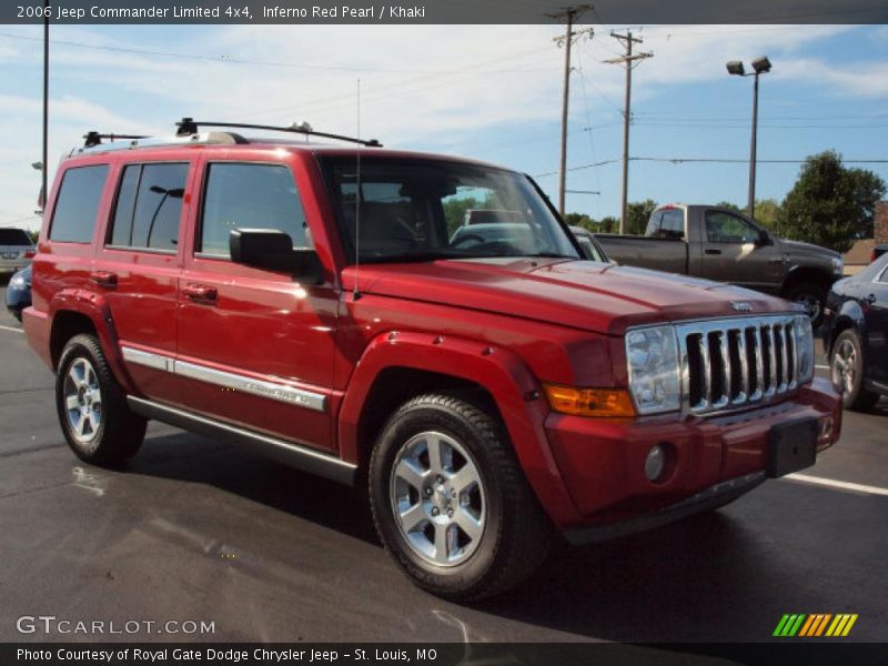 Inferno Red Pearl / Khaki 2006 Jeep Commander Limited 4x4