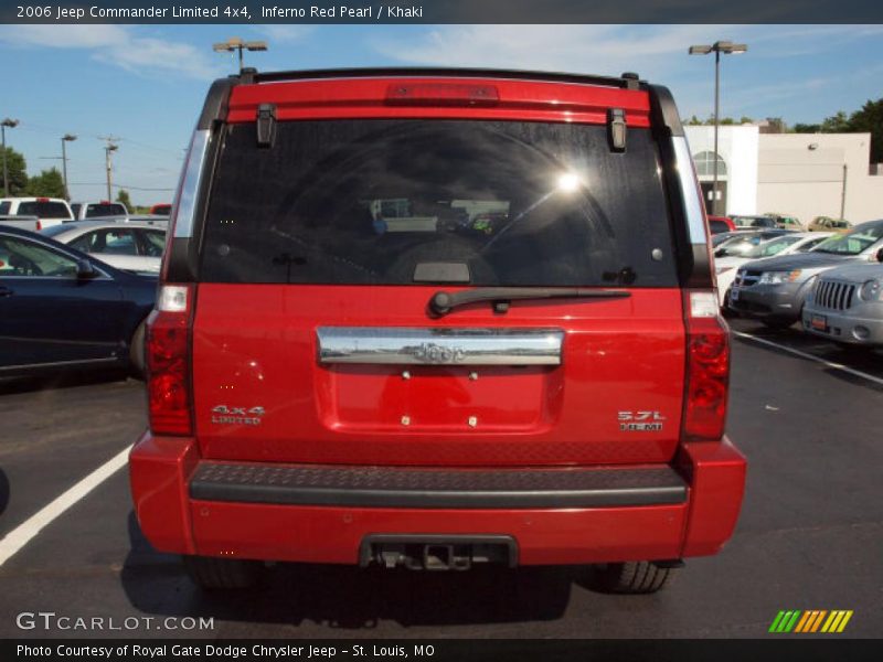 Inferno Red Pearl / Khaki 2006 Jeep Commander Limited 4x4