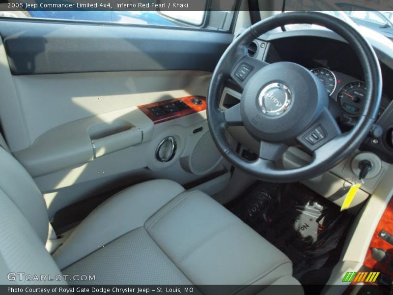 Inferno Red Pearl / Khaki 2006 Jeep Commander Limited 4x4