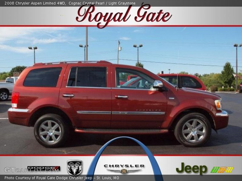 Cognac Crystal Pearl / Light Graystone 2008 Chrysler Aspen Limited 4WD