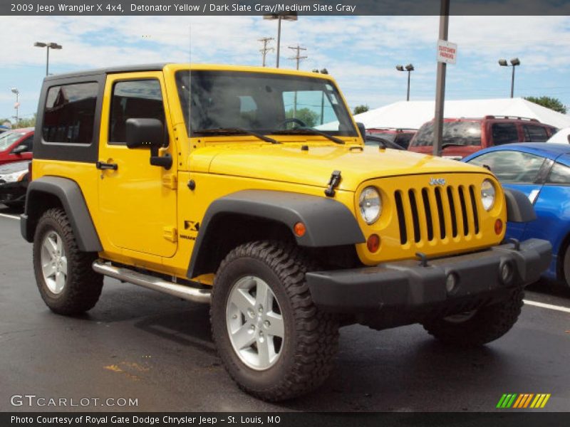 Detonator Yellow / Dark Slate Gray/Medium Slate Gray 2009 Jeep Wrangler X 4x4